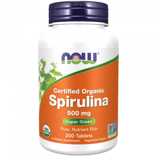 NOW Spirulina 500 мг, 200 таб