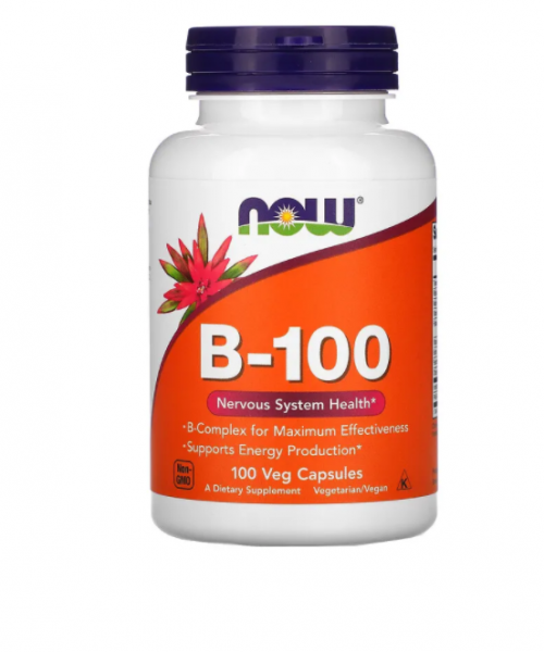 NOW Vitamin B-Complex 100 мг, 100 таб