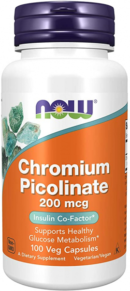 NOW Chromium Picolinate 200 мкг, 100 капс