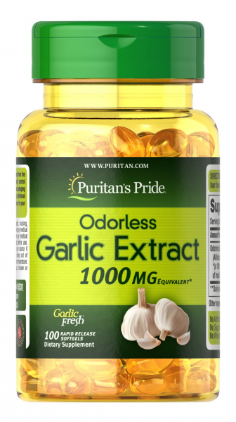 Puritan's Pride Odorless Garlic Oil, 100 капс