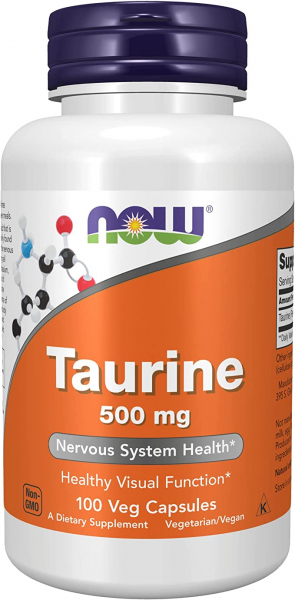 NOW Taurine 500 мг, 100 капс