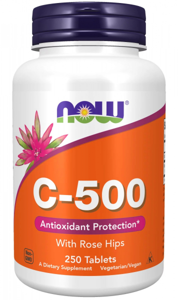 NOW Vitamin C 500 мг, 250 таб